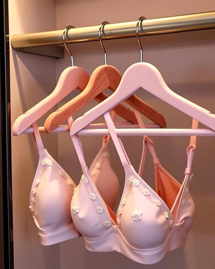 Velvet Hangers for Delicate Bras