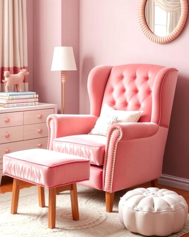 Velvet Pink Armchair