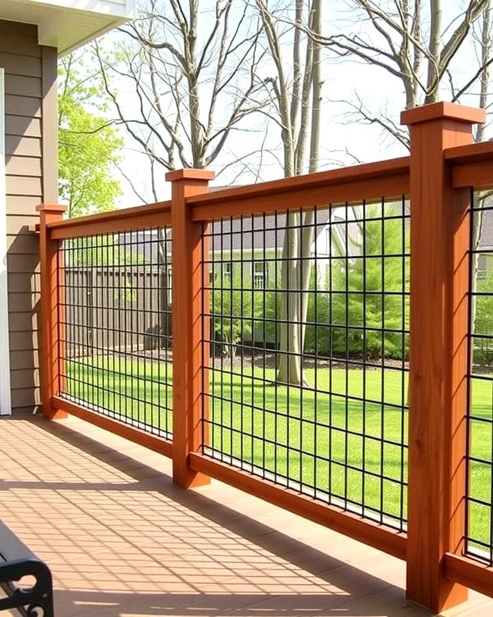 Vertical Hog Wire Deck Railing