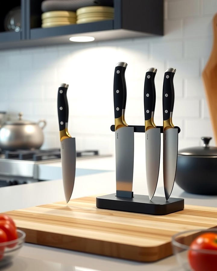 Vertical Knife Stands with Compact Design