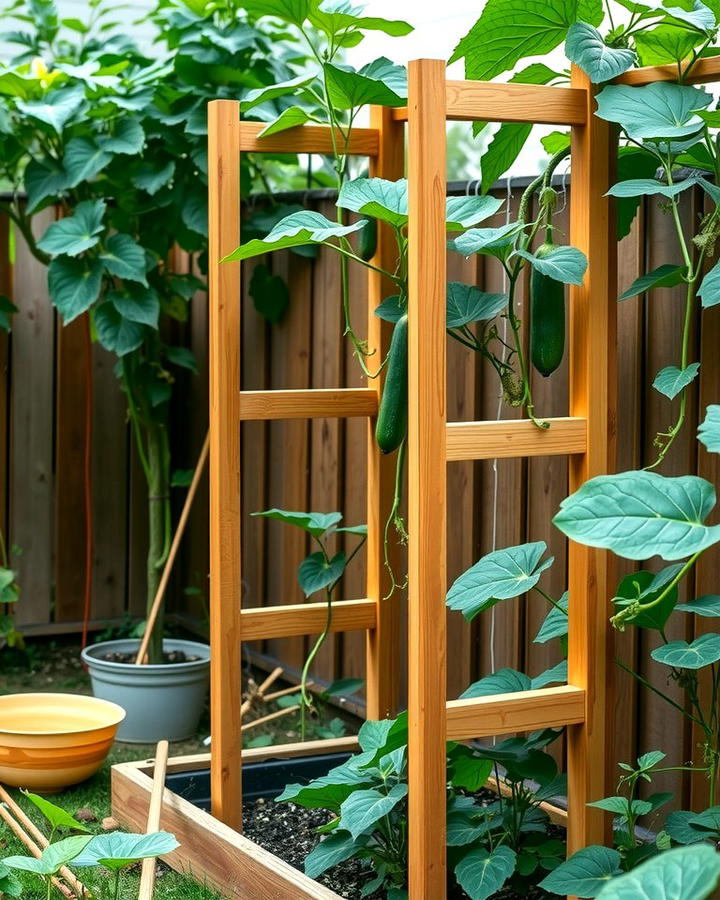 Vertical Wooden Frame Trellis