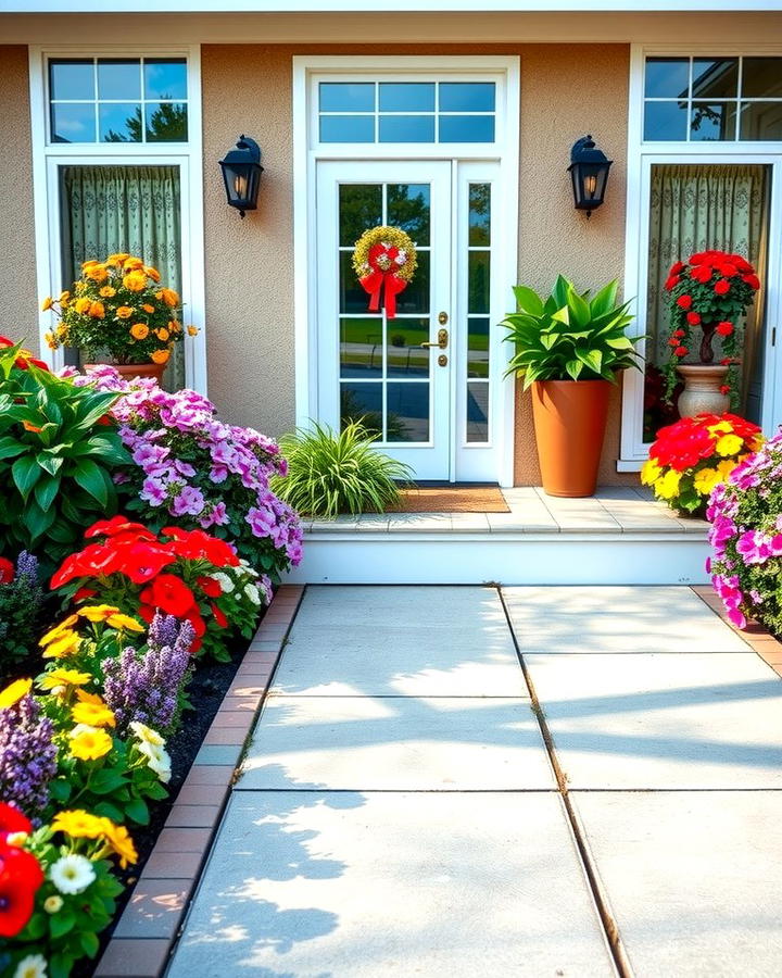 Vibrant Floral Border Accents