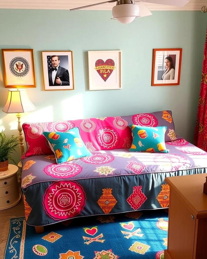 Vibrant Futon Covers for a Pop of Color