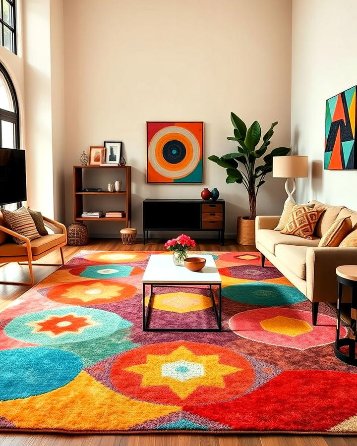 Vibrant Geometric Rug