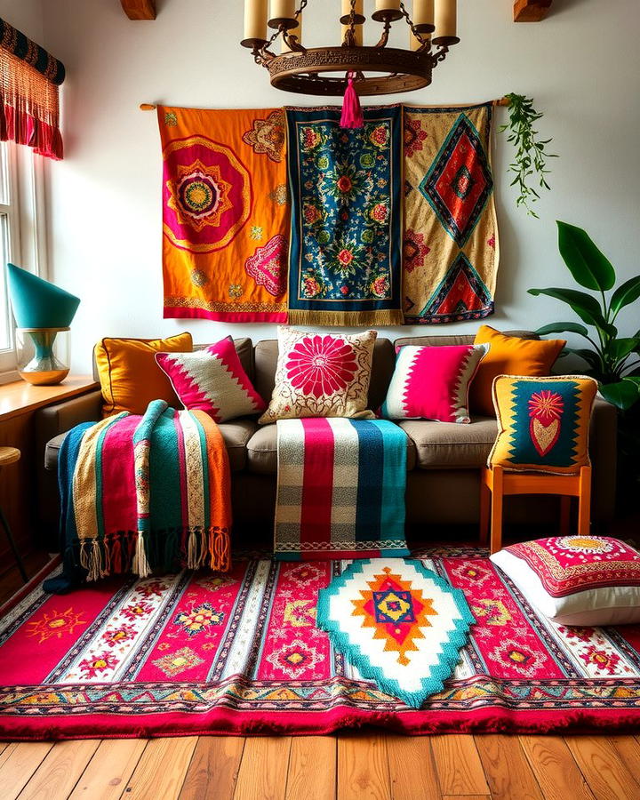 Vibrant Layered Textiles