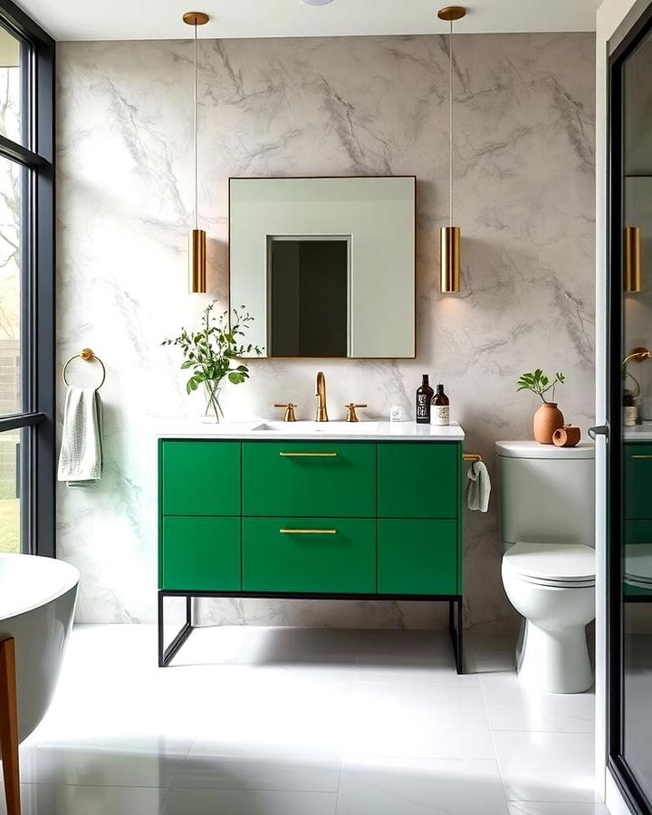 Vibrant Modern Green Vanity