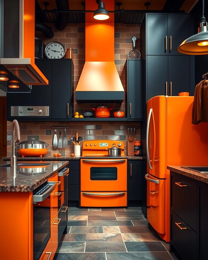 Vibrant Orange Appliances for a Bold Statement