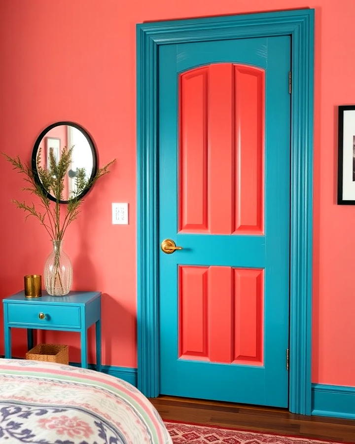 Vibrant Paint Color Door for a Bold Statement