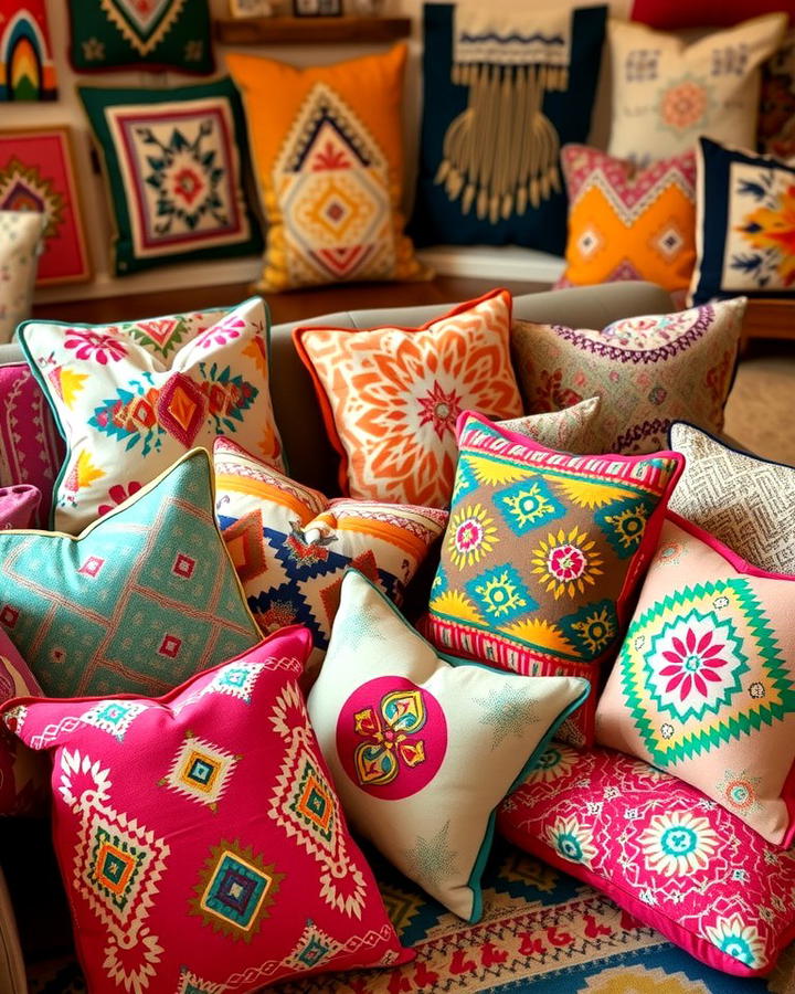 Vibrant Throw Pillows and Cushions