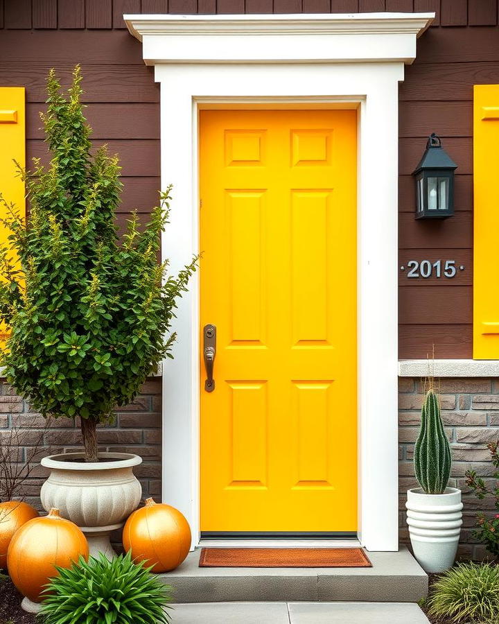 Vibrant Yellow Front Door