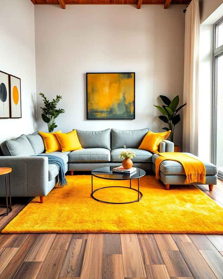 Vibrant Yellow Rug for a Cheerful Touch