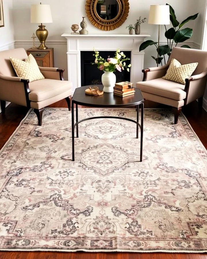 Vintage Area Rug for Nancy Meyers Interior