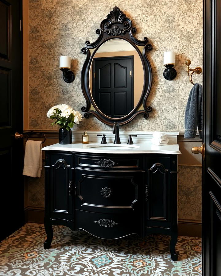 Vintage Black Vanity for Timeless Charm