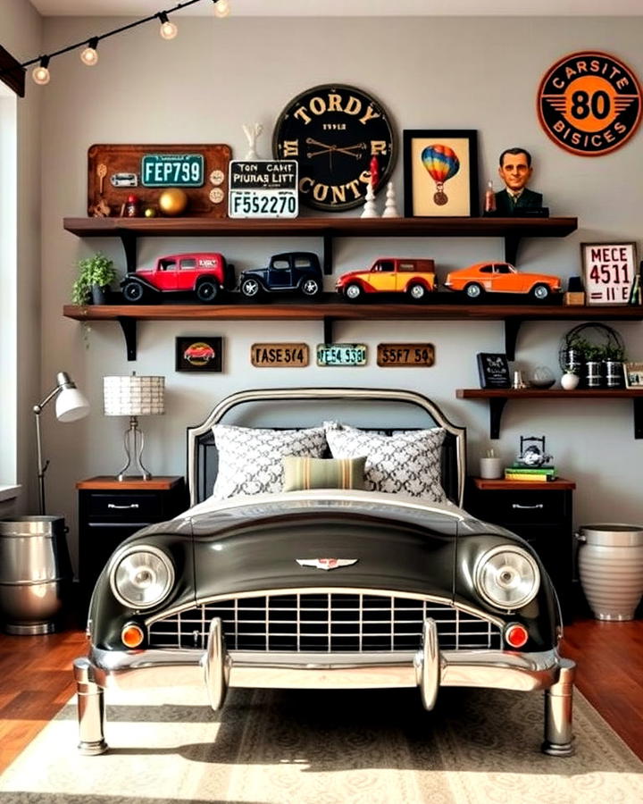 Vintage Car Enthusiast Room Idea