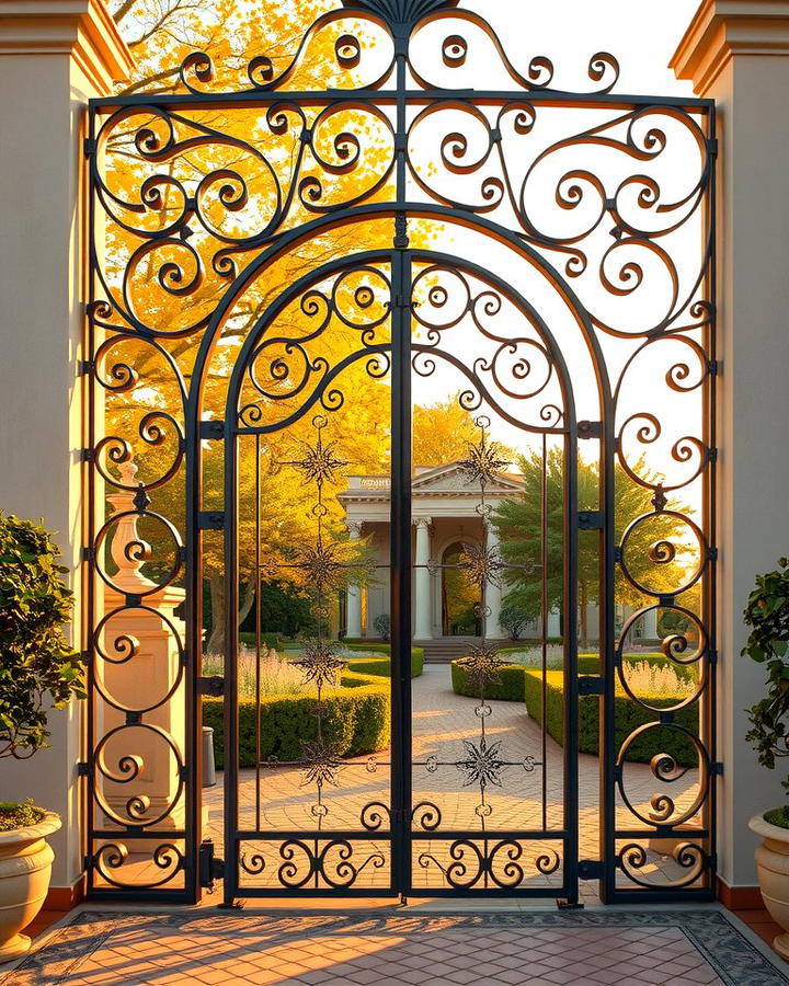 Vintage Inspired Scrollwork Gate