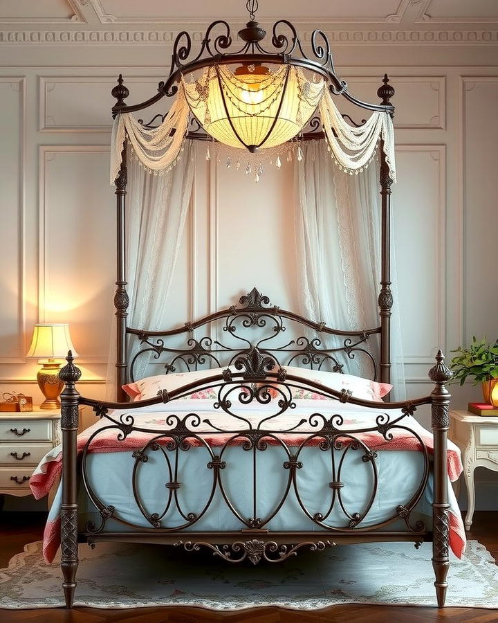 Vintage Iron Canopy Bed