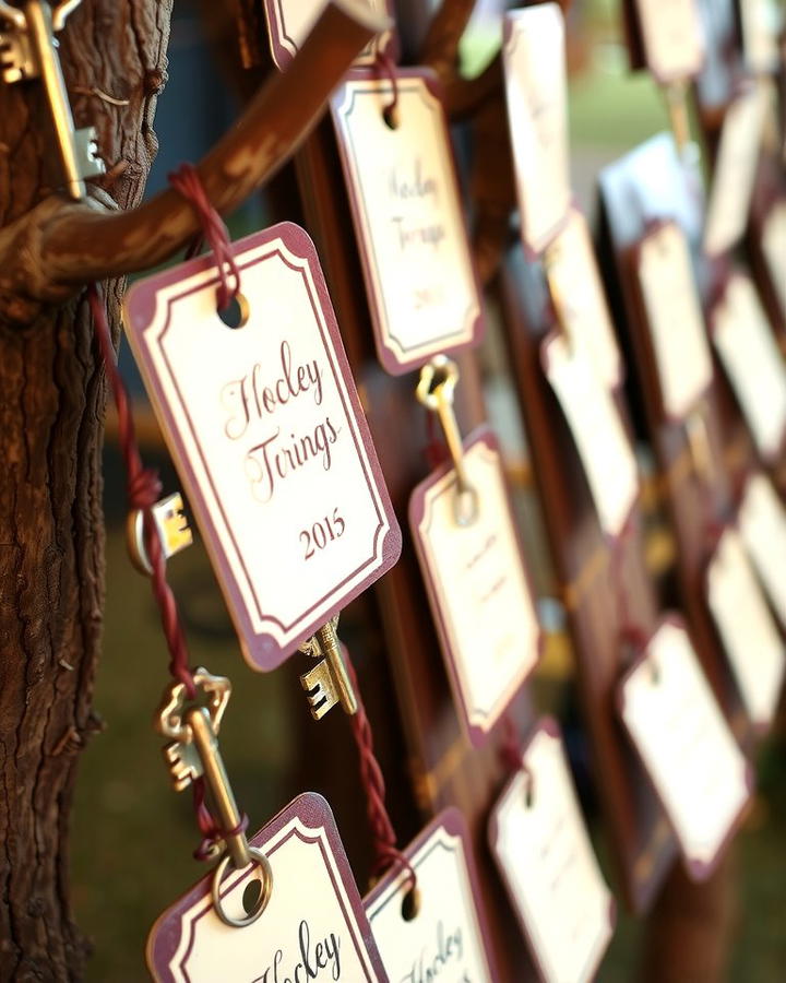 Vintage Key Escort Cards