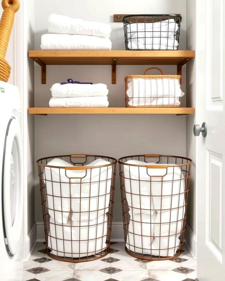 Vintage Metal Laundry Baskets