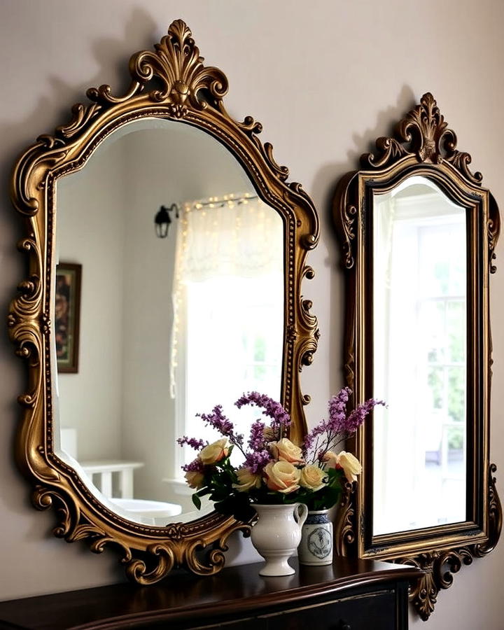 Vintage Mirrors With Ornate Frames