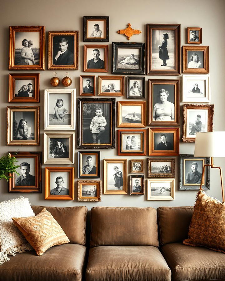 Vintage Photo Wall Collage