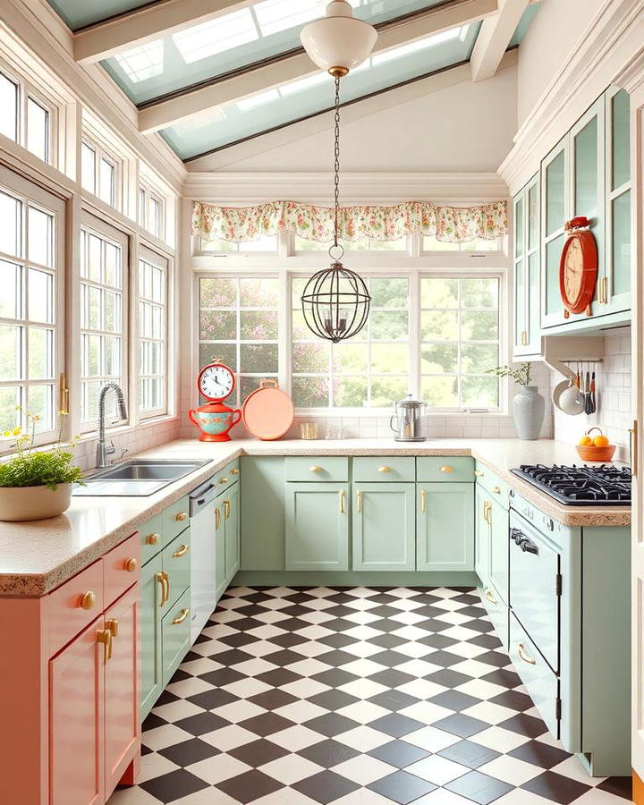 Vintage Sunroom Kitchen