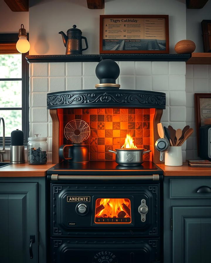 Vintage Wood Burning Stove Fireplaces