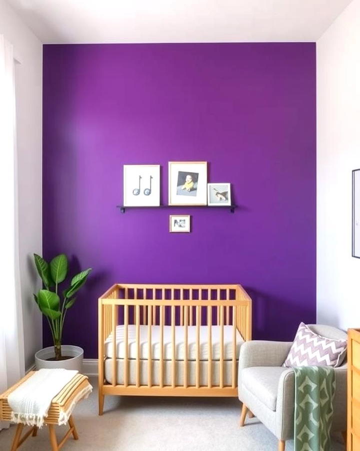 Violet Accent Wall for Bold Character