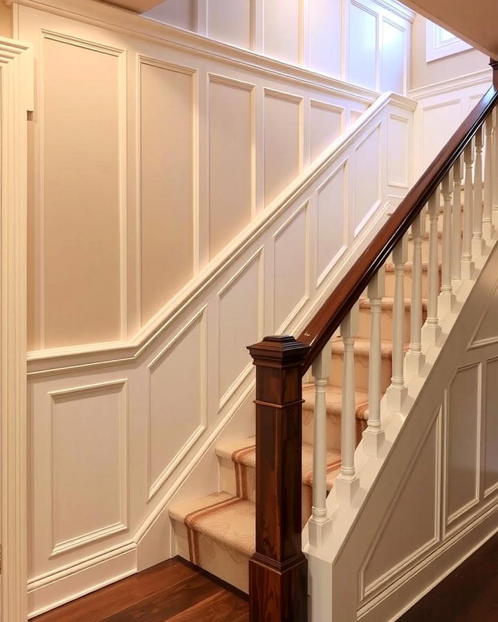 Wainscoting Along the Staircase Walls