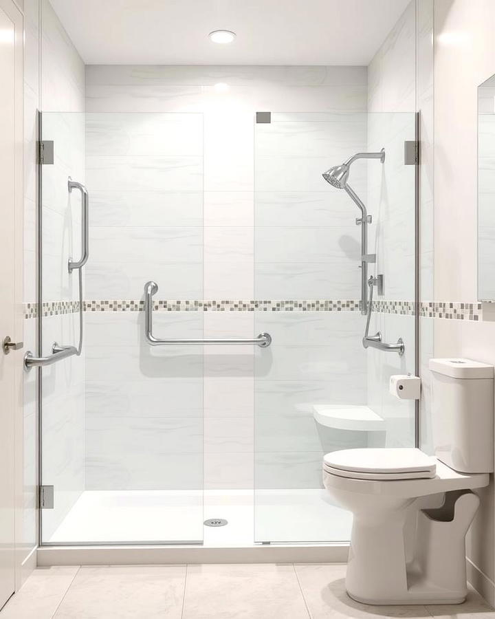 Walk In Showers with Grab Bars