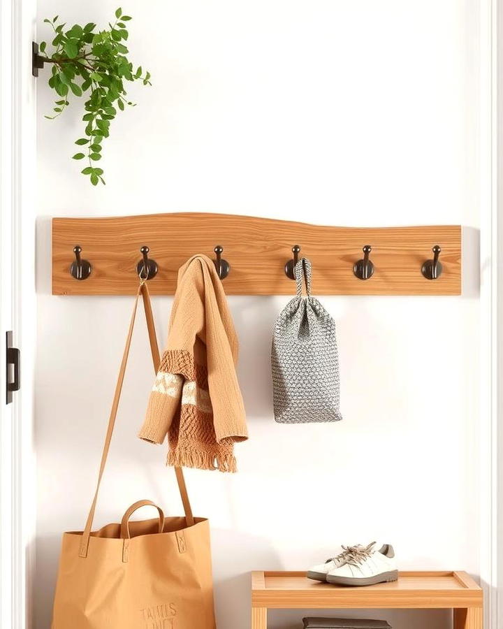 Wall Hooks in Natural Wood