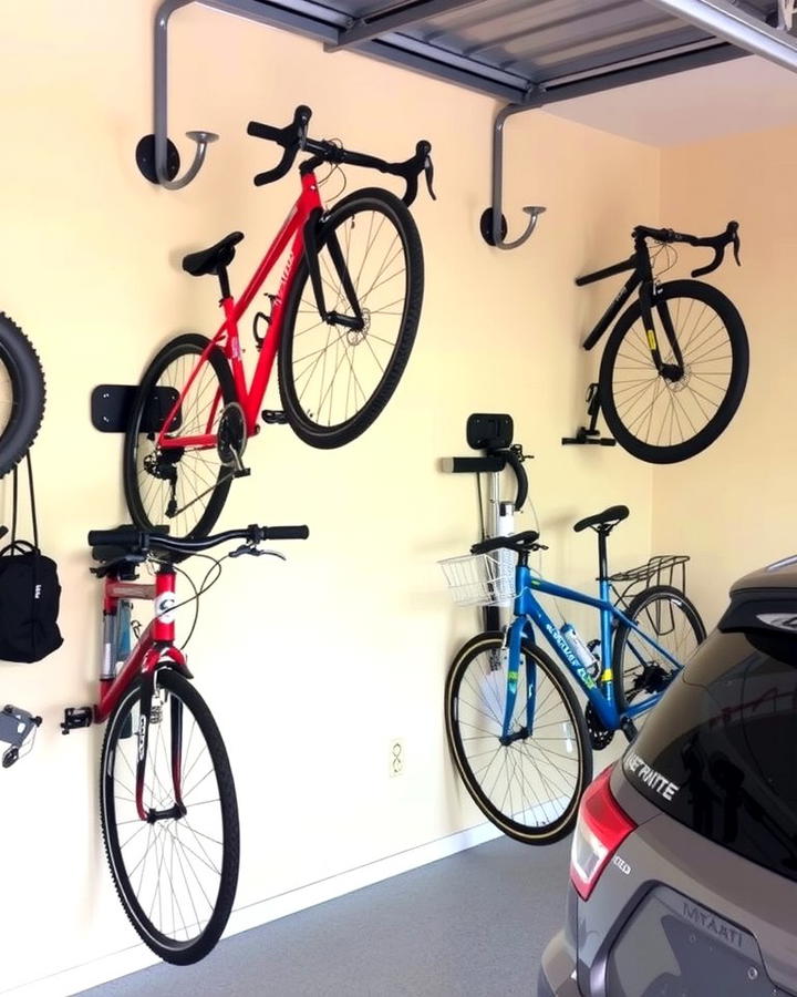 Wall Mounted Bike Racks for Space Efficiency