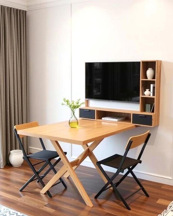 Wall Mounted Foldable Dining Table