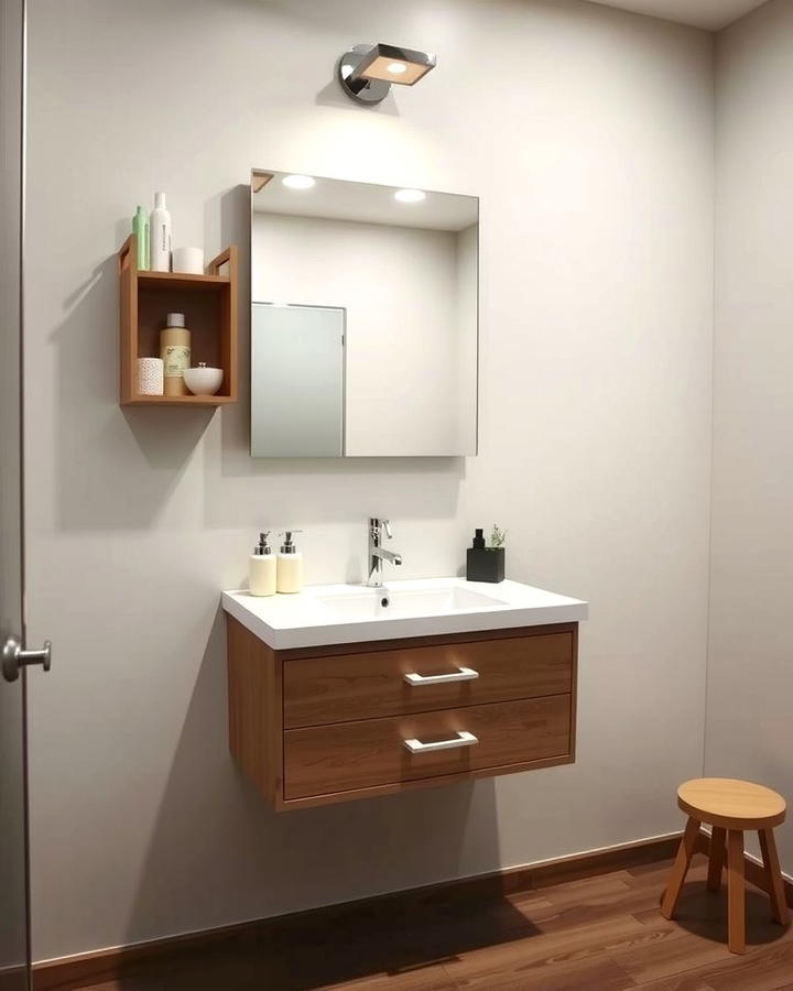 Wall Mounted Foldable Vanity