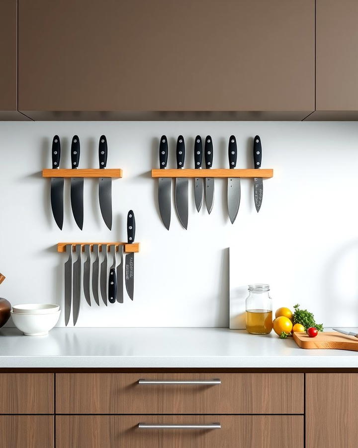 Wall Mounted Knife Racks for Easy Accessibility