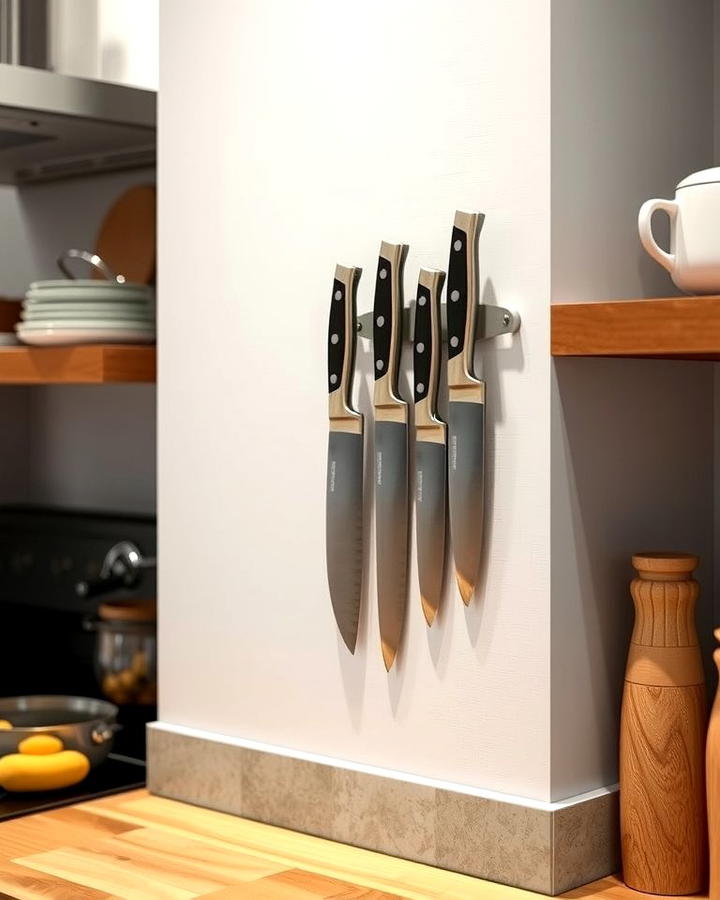 Wall Mounted Knife Racks for Vertical Storage