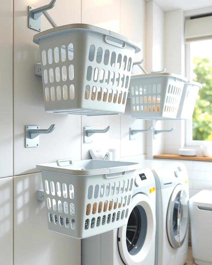 Wall Mounted Laundry Basket Holders