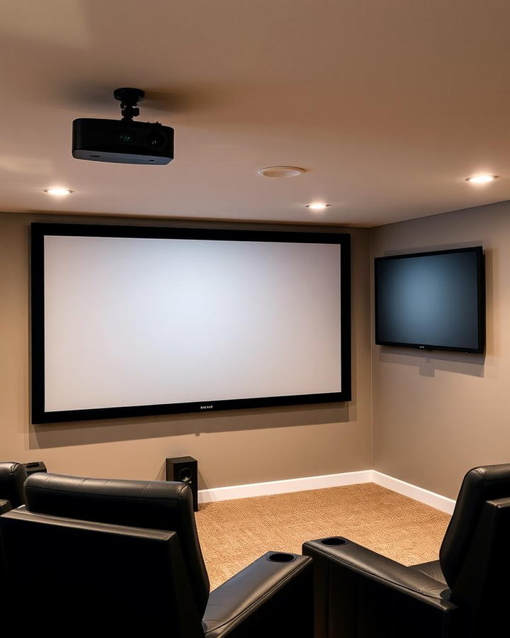 Wall Mounted Projector Screen for Space Efficiency