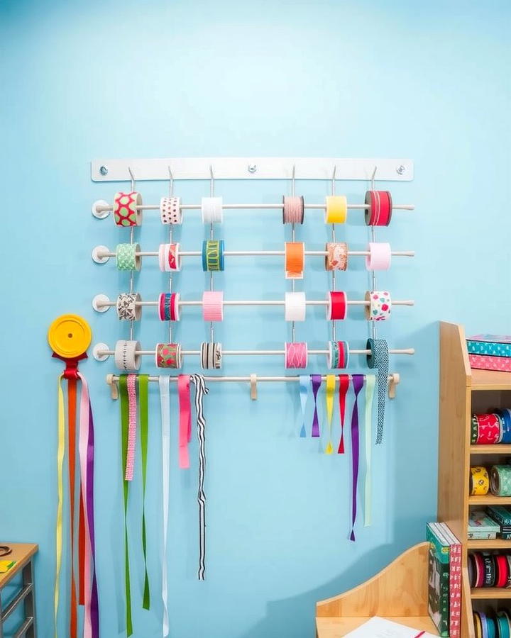 Wall Mounted Ribbon Holder