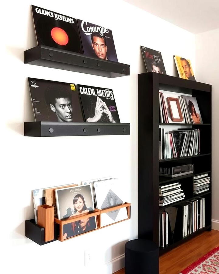 Wall Mounted Shelves for Vertical Display