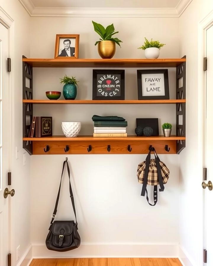 Wall Mounted Shelving Units with Hooks