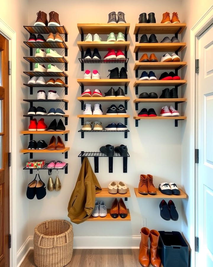 Wall Mounted Shoe Racks