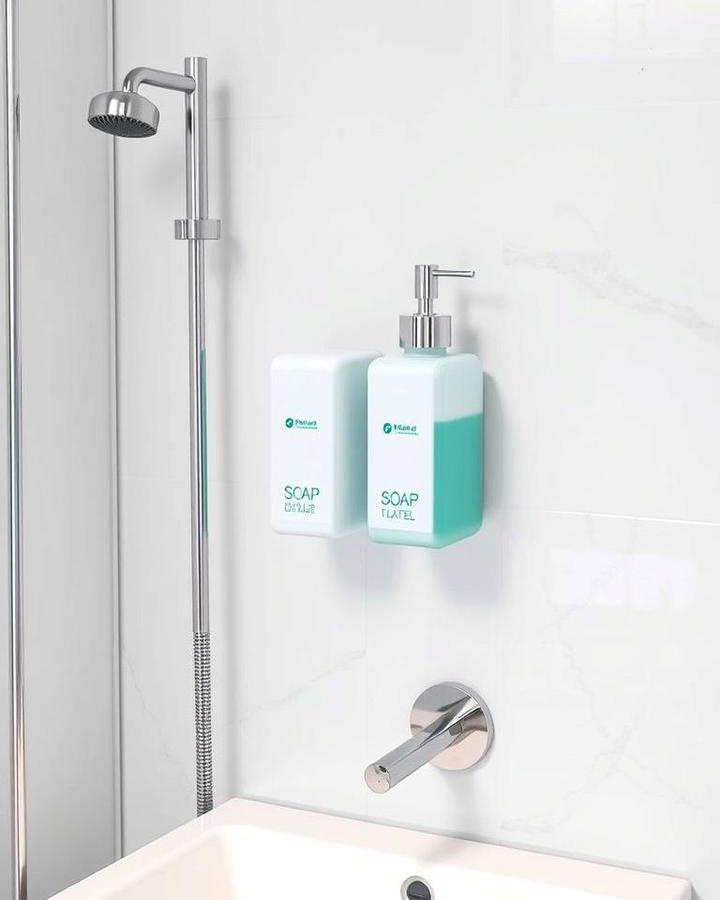 Wall Mounted Soap and Shampoo Dispensers