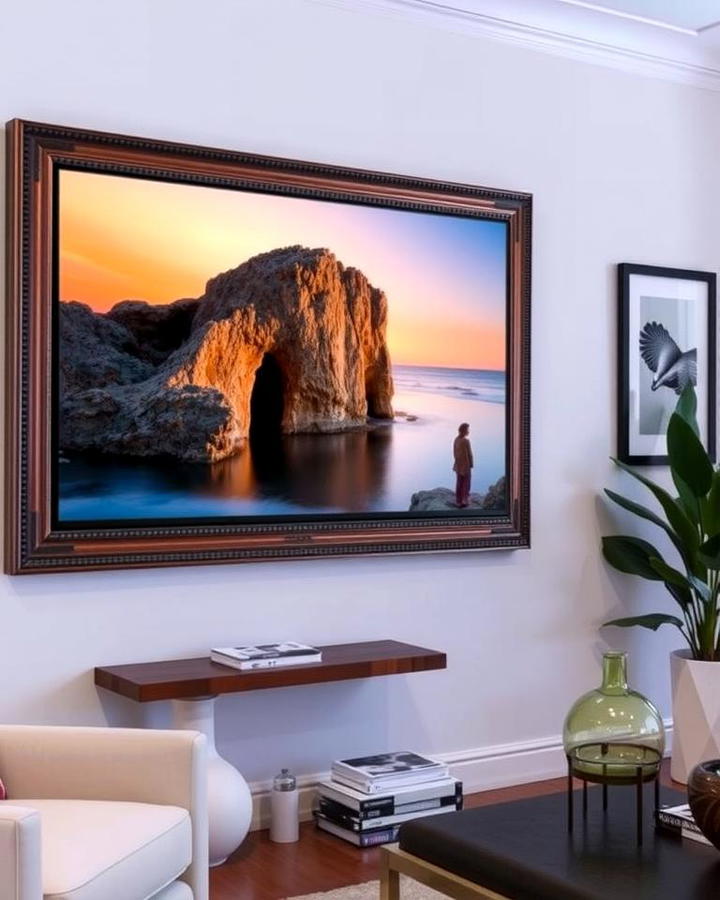 Wall Mounted TV with Frame