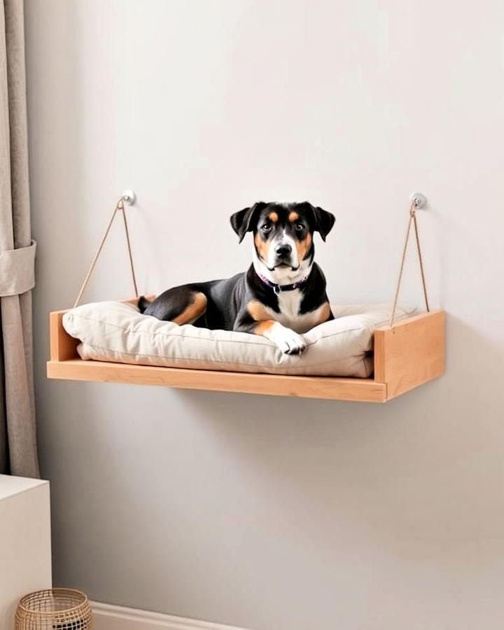 Wall mounted Dog Bed From Wood