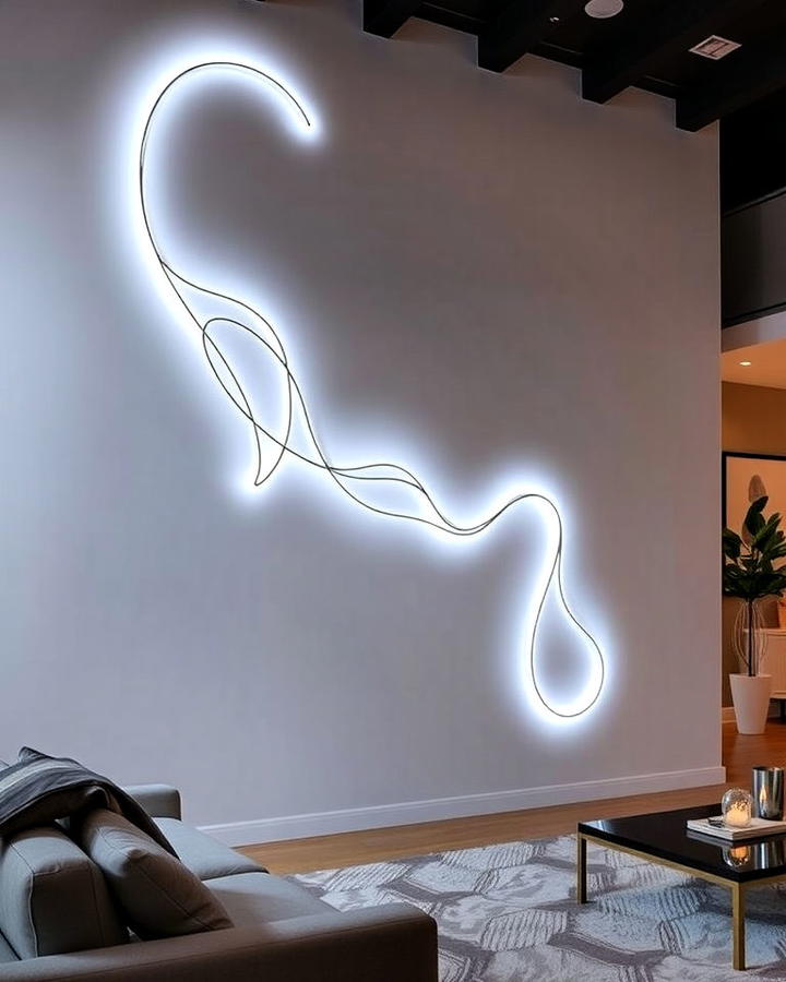 Wall mounted Led Sculptures for Living Room