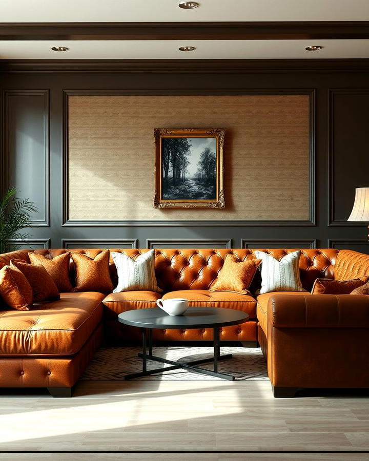 Warm Brown Leather Sofas for Timeless Comfort