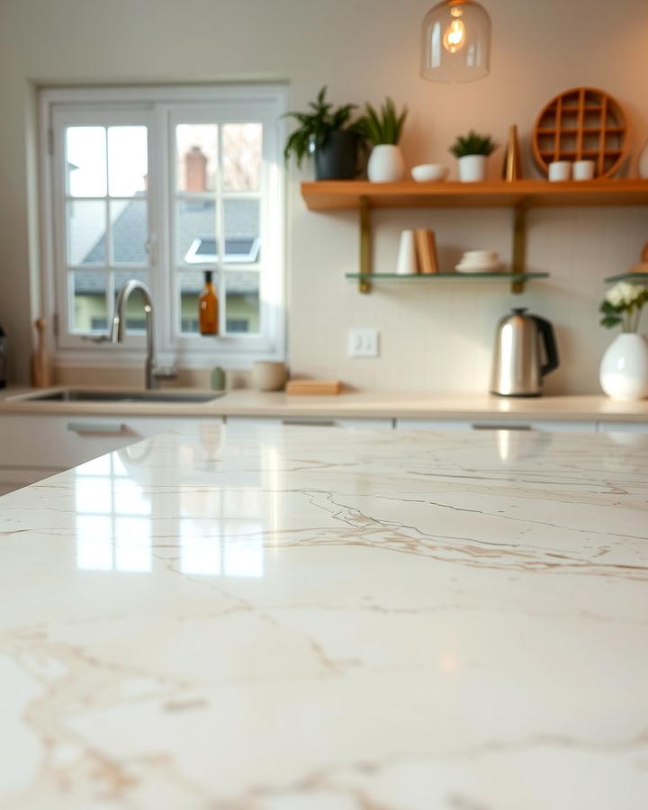 Warm Crema Marfil Marble Countertops