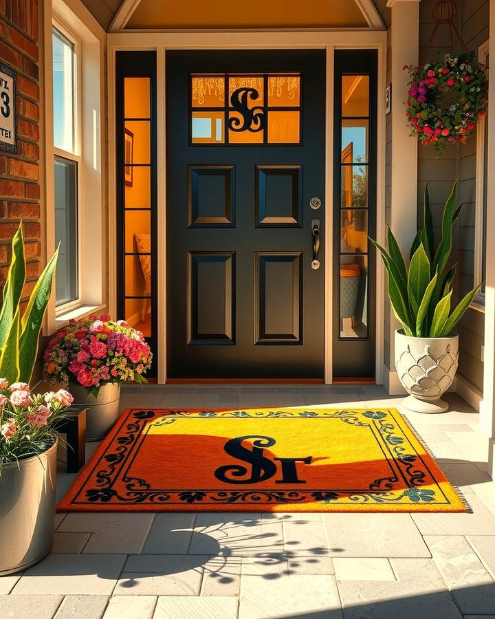 Warm Welcome with a Personalized Doormat