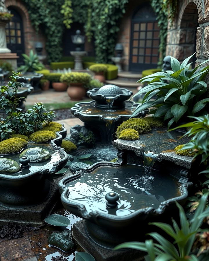 Water Features with Dark Basins