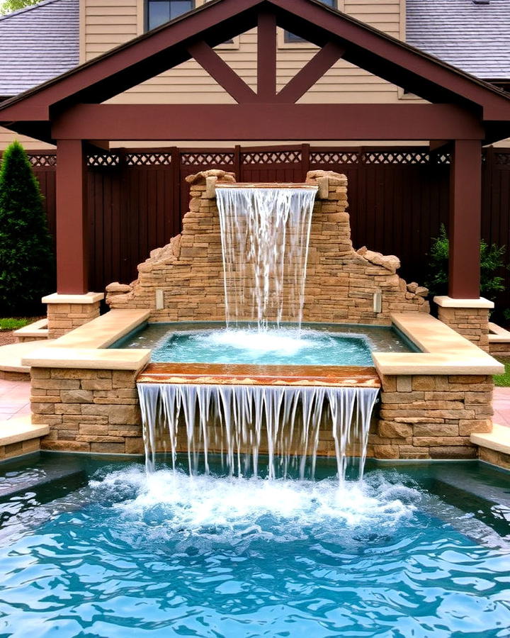 Waterfall Feature for Hot Tub